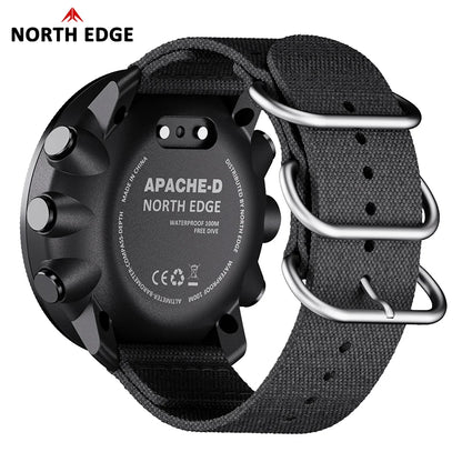 NORTH EDGE APACHE-D Free Dive Watch – 100M Waterproof