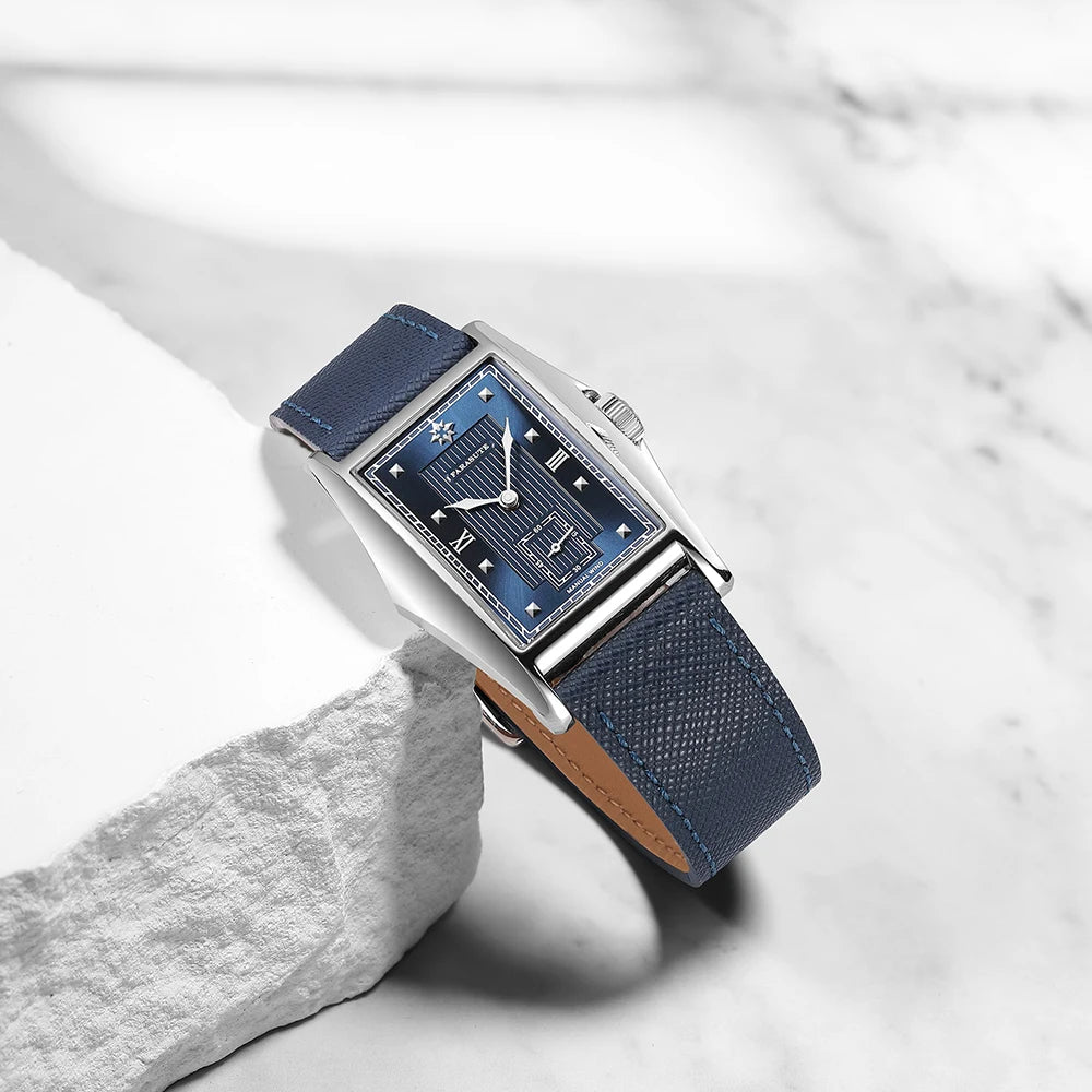 FARASUTE Creative Square Manual Mechanical Watch – Sapphire, Small Seconds