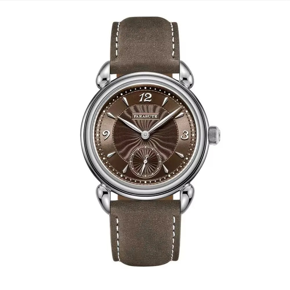 FARASUTE Retro 37mm Manual Swiss SW261 Mechanical Movement Watch For Men Casual 5Bar Waterproof Sapphire Wristwatch Reloj Hombre