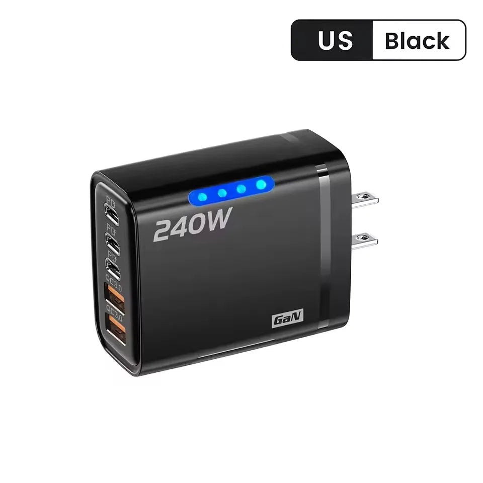 5-in-1 GaN Desktop Charger – 240W Fast Charging