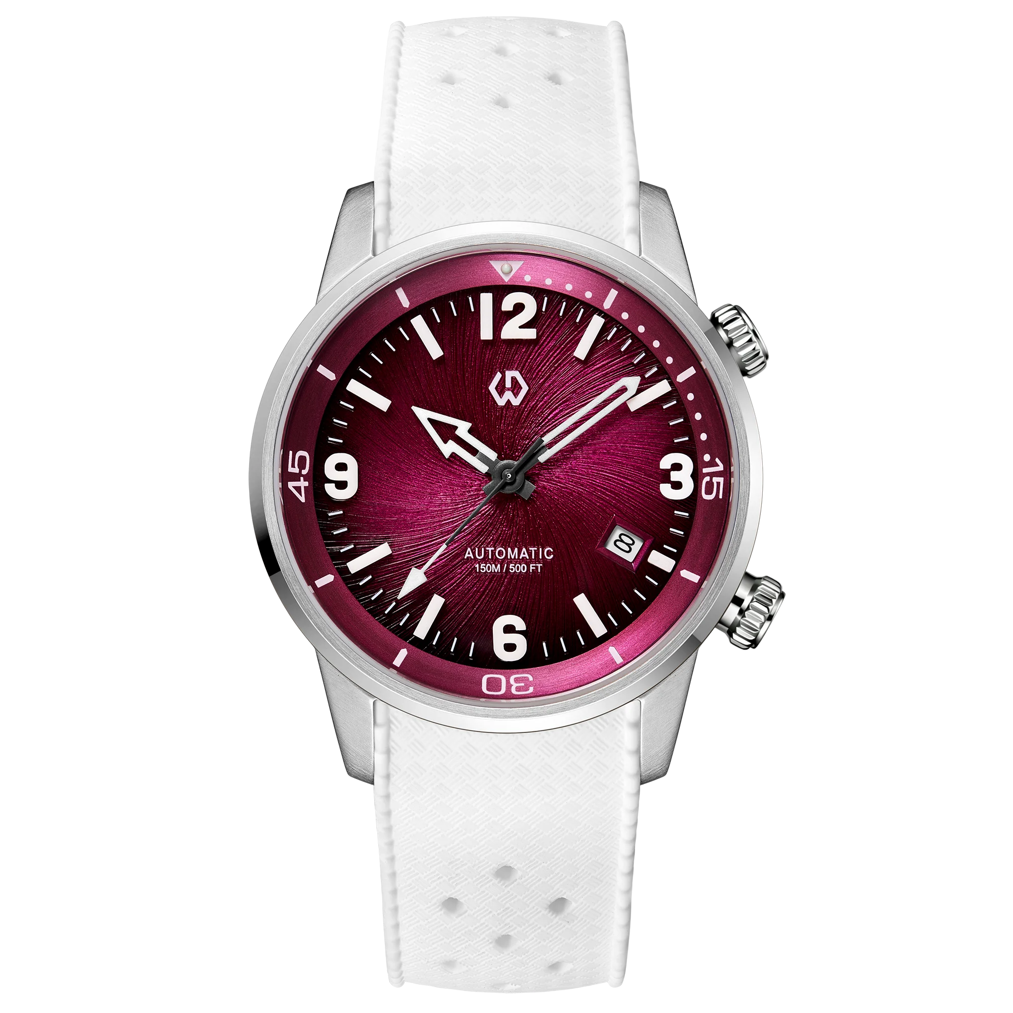 WISHDOIT 2026 Double Crown Auto Mechanical Watch, Radioactive Texture Dial Rotating Inner Shadow Bezel 150M Waterproof