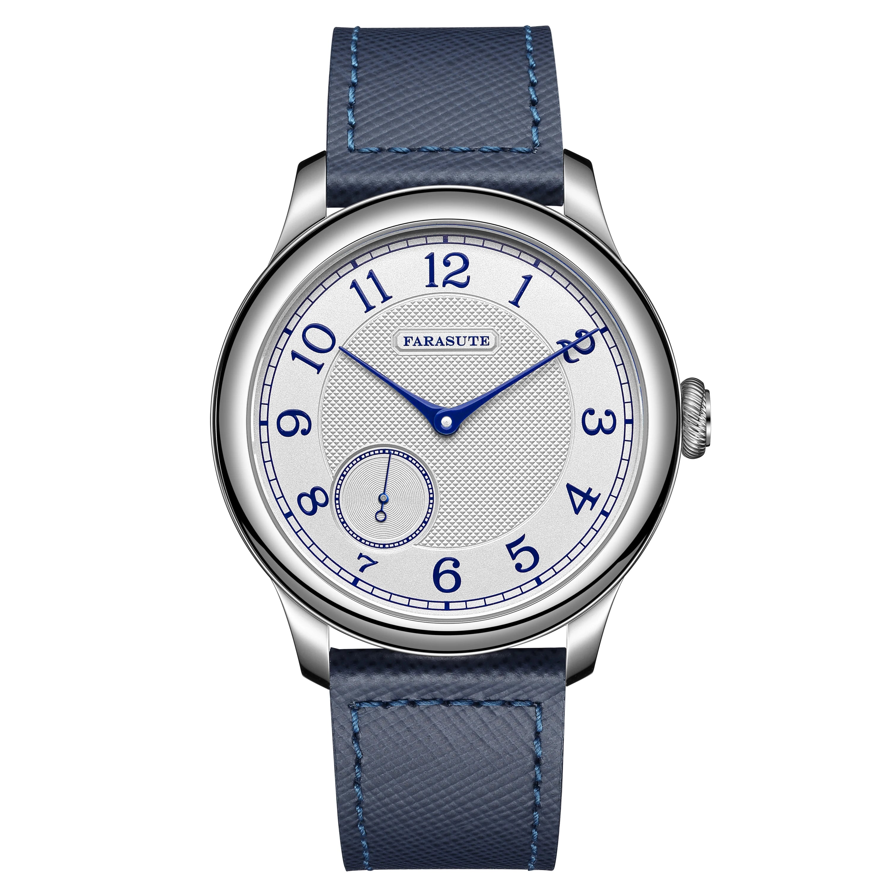 FARASUTE Salmon Dial Manual Mechanical Watch – St17 Movement, Vintage Bonklip Bracelet