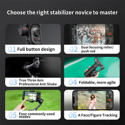AOCHUAN Smart XE 3-Axis Gimbal Stabilizer – iPhone & Android