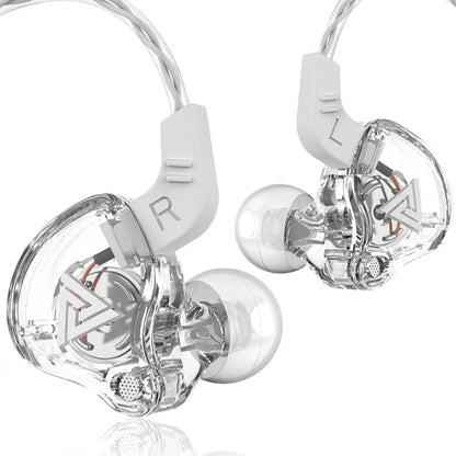 QKZ AK6 Wired Gaming Earbuds – 3.5mm, Mic, Ear Hooks, Inline Volume