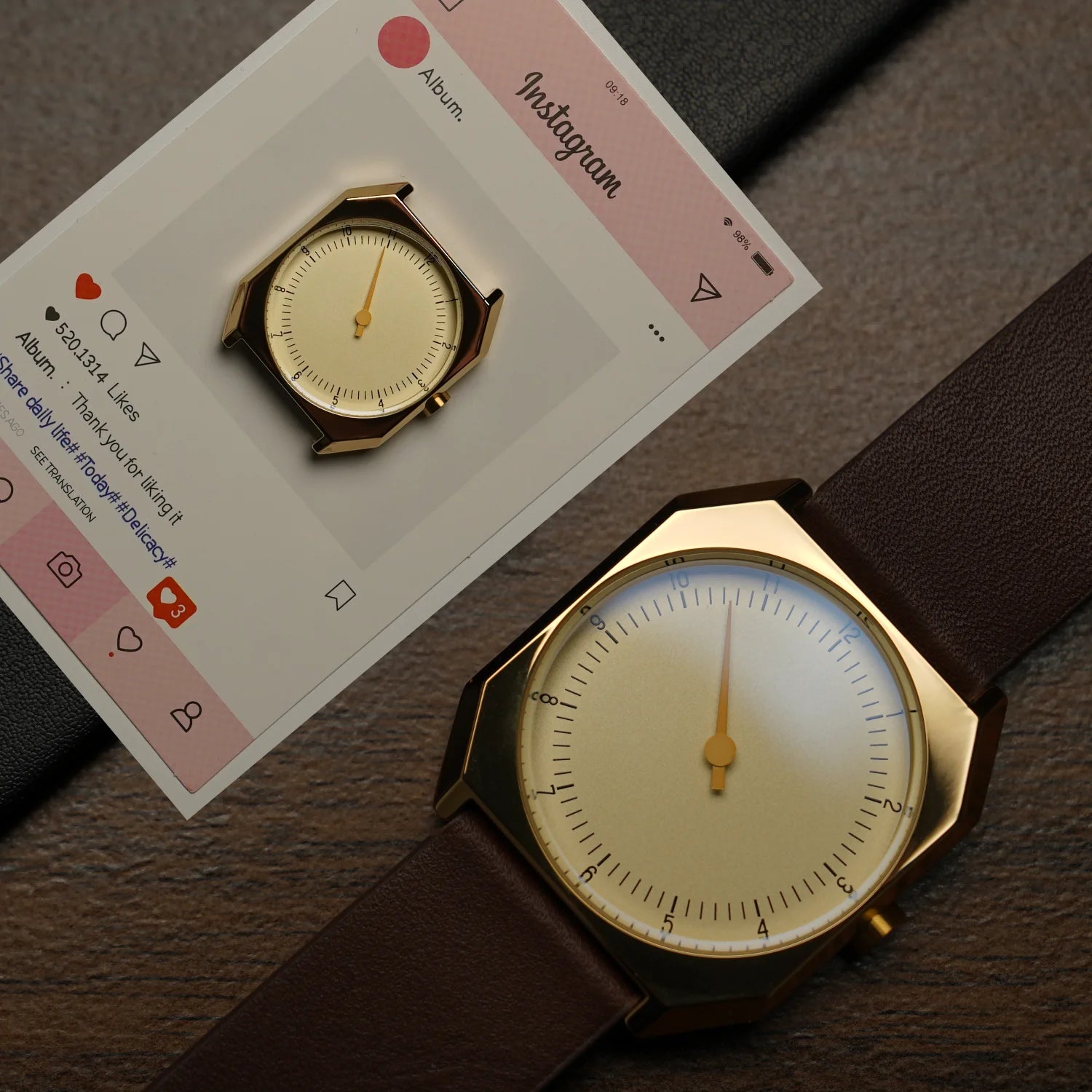 SKU Vintage Slow Watches for Man Luxury Brand High Quality Vintage Style Quartz Rare Watch Unique Design Fashion Wrist Mens Watc
