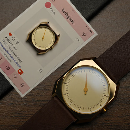 Vintage Slow Quartz Watch – Luxury Style, Unique Design