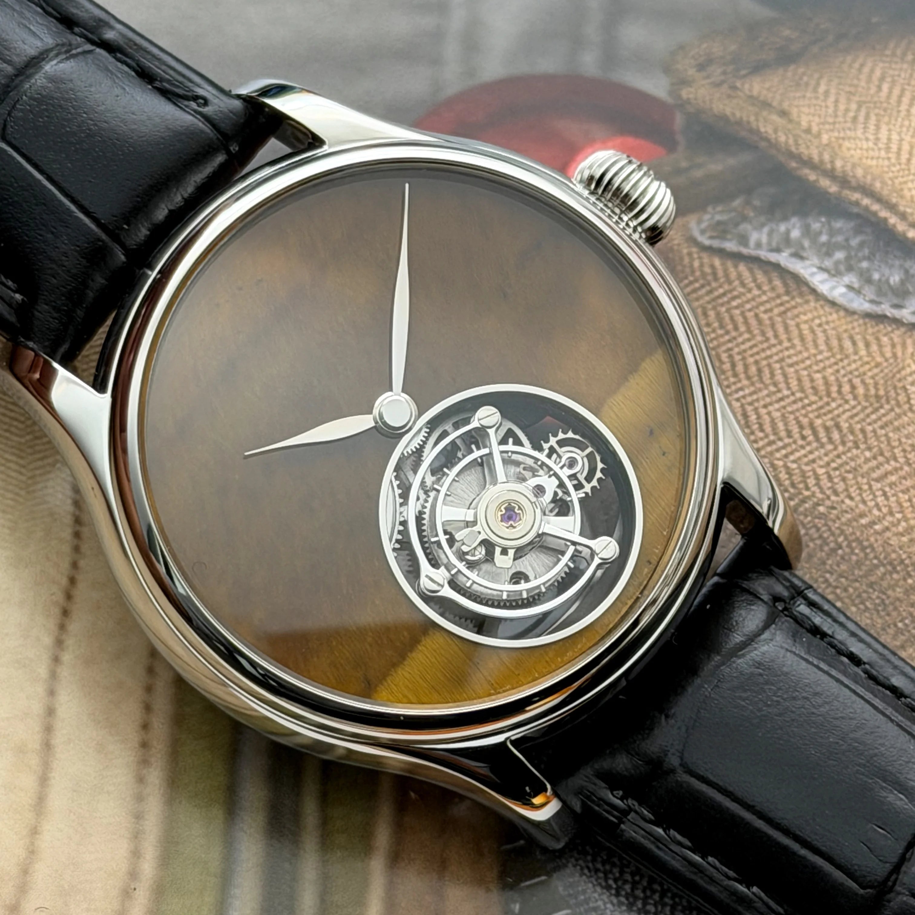 High-frequency Coaxial Merkur 100% Tourbillon Watch Men's Sapphire Watch For Men Mechanical Wristwatches Relogio Masculino