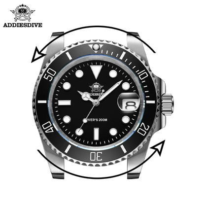 ADDIESDIVE H3 Quartz Diver-Style Watch – 41mm, Ceramic Bezel, Miyota 2115, 200m