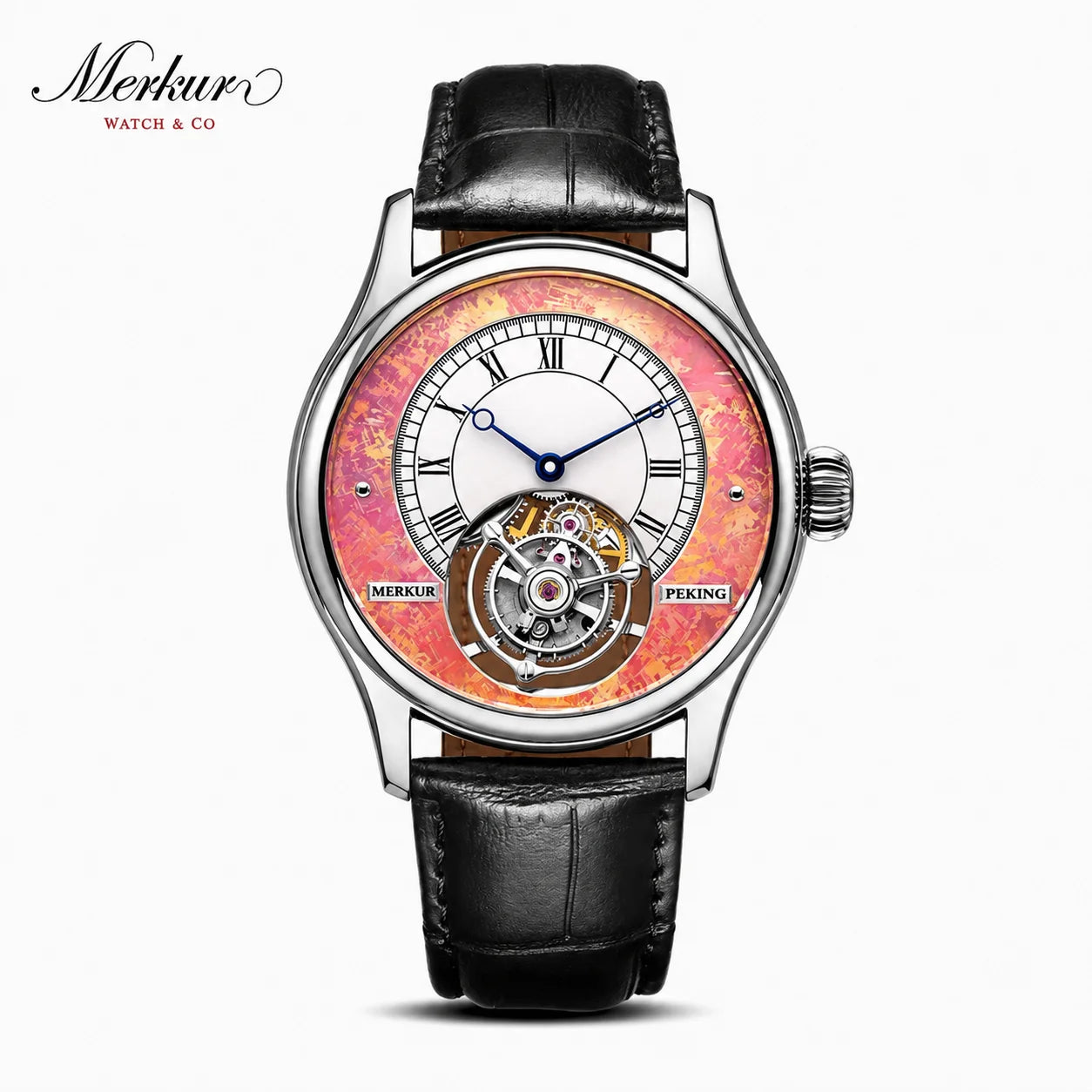 High-frequency Coaxial Merkur 100% Tourbillon Watch Men's Sapphire Watch For Men Mechanical Wristwatches Relogio Masculino