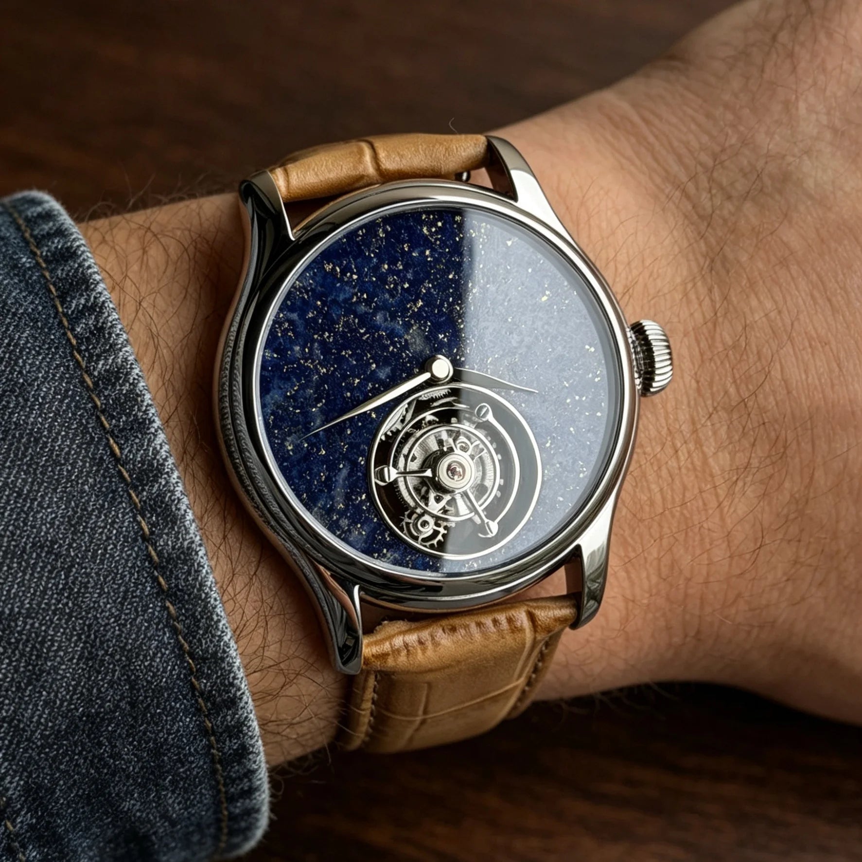 High-frequency Coaxial Merkur 100% Tourbillon Watch Men's Sapphire Watch For Men Mechanical Wristwatches Relogio Masculino