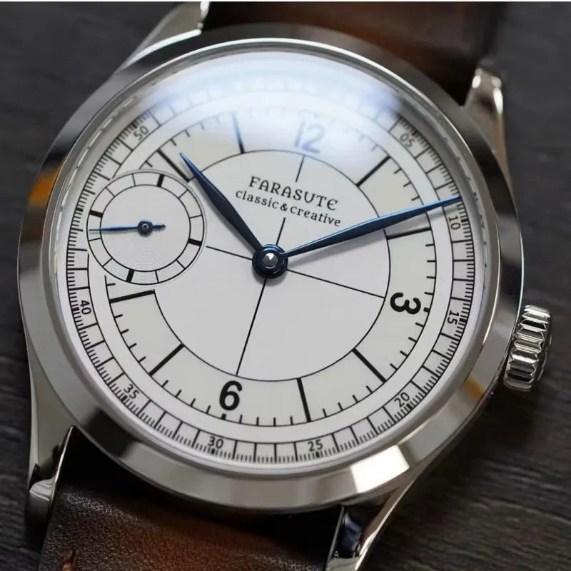 FARASUTE Luxury 40mm Manual Mechanical Watches Men Swiss ETA6497 Movement Business 3Bar Waterproof Sapphire Wristwatch Reloj
