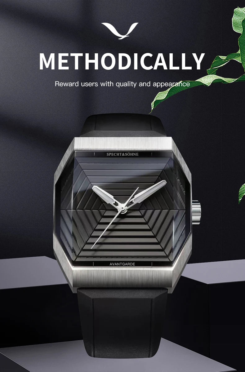 Specht & Söhne Octagon Sport Watch – VH31 Sweep Quartz, 3D Sapphire, 36.5mm