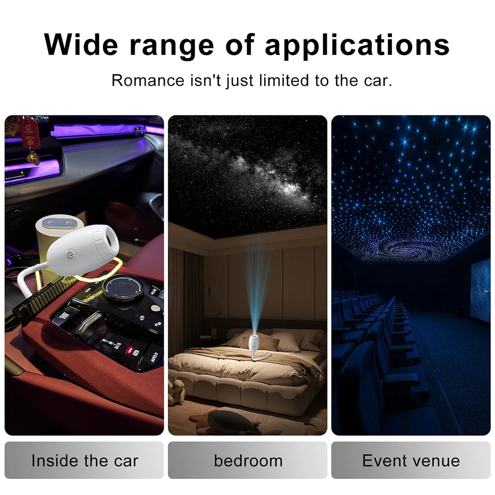 GizmoLaxy Galaxy Star Projector – USB Night Light for Car, Bedroom & Tent