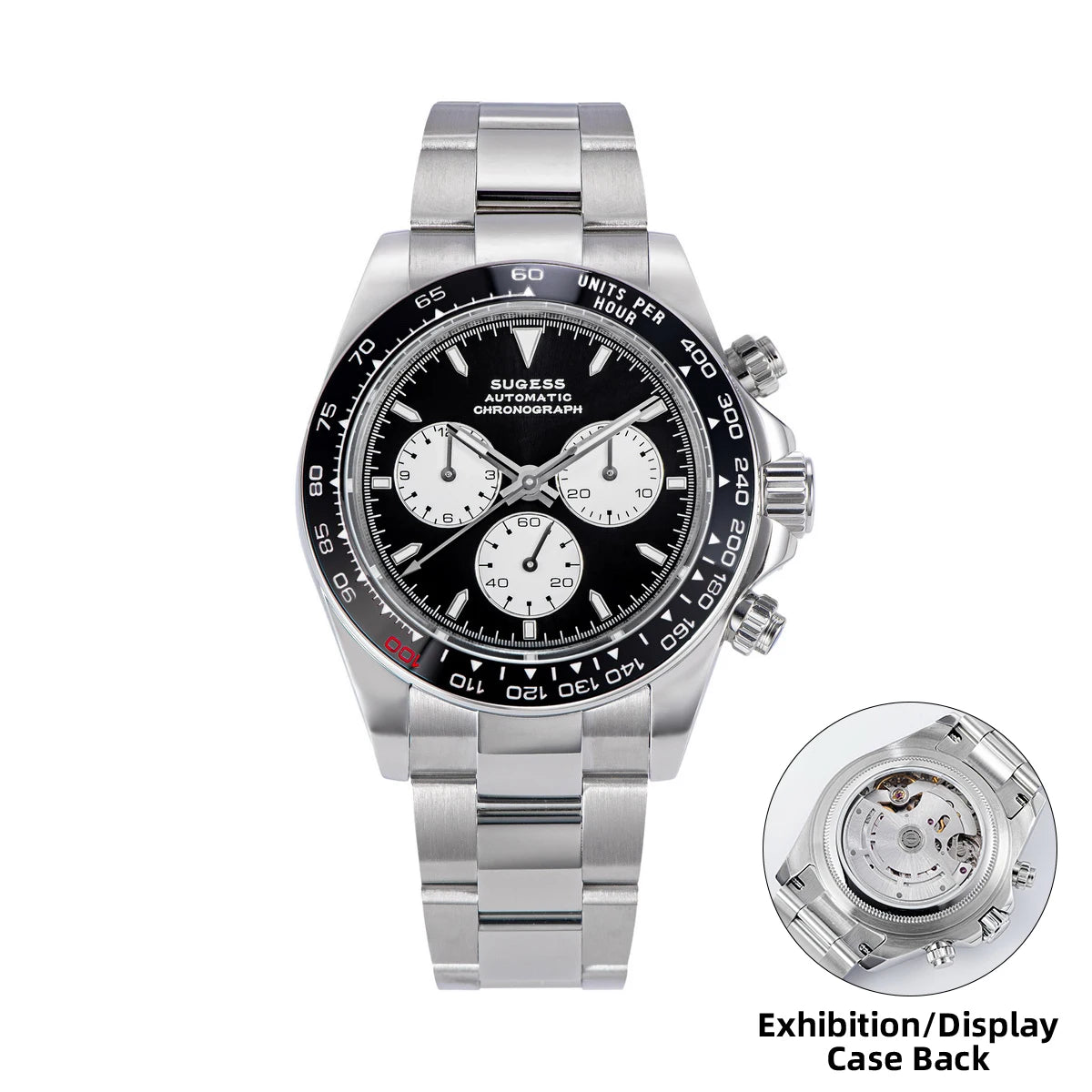Sugess Panda Chronograph S418 – SL4801 Automatic, Ceramic Bezel, Sapphire