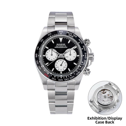 Sugess Panda Chronograph S418 – SL4801 Automatic, Ceramic Bezel, Sapphire