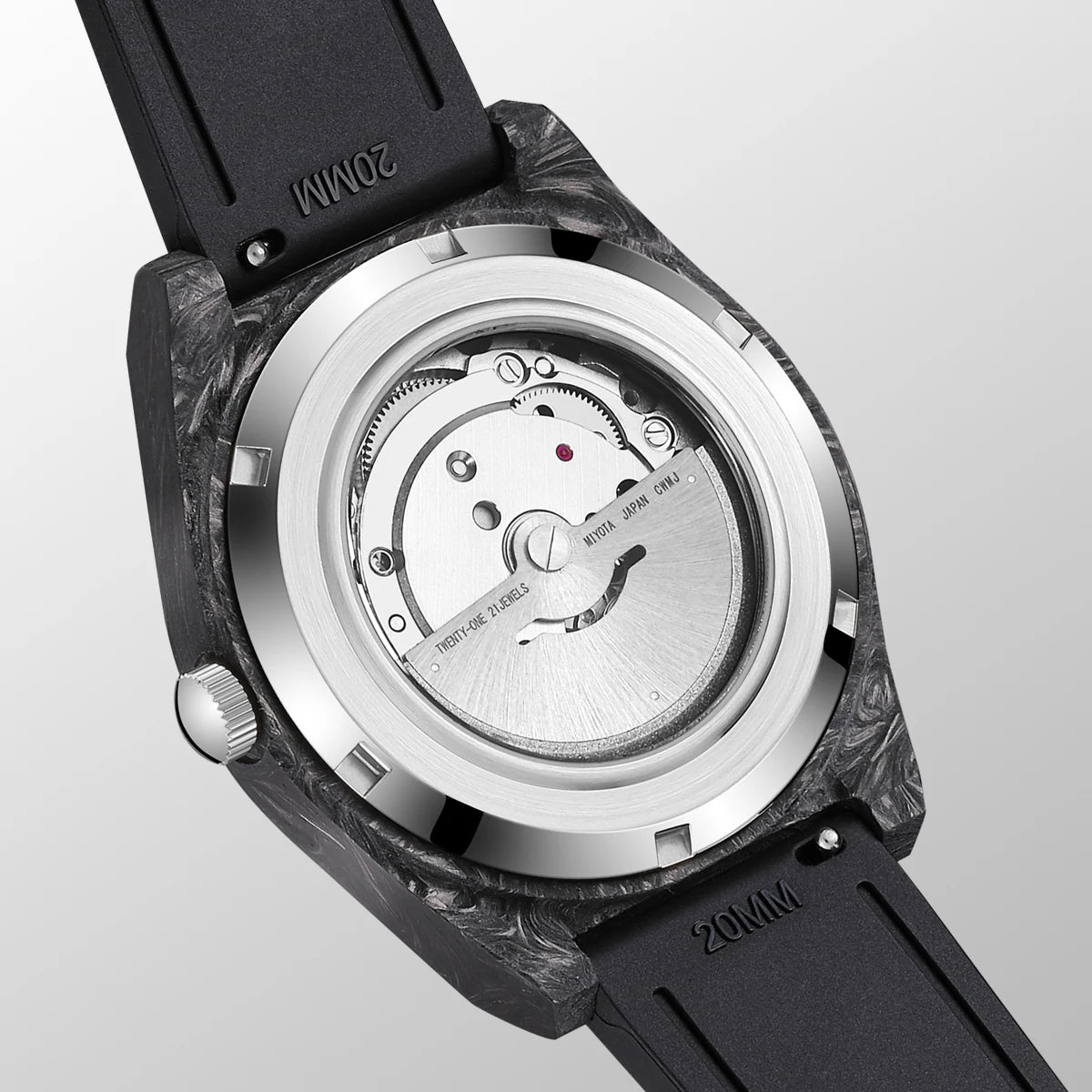 Carbon Fibre Luminous 40mm Automatic Watch Luxury 100m Waterproof Diver Watches Automatic Men Watch Japan Miyota 8215 Movement