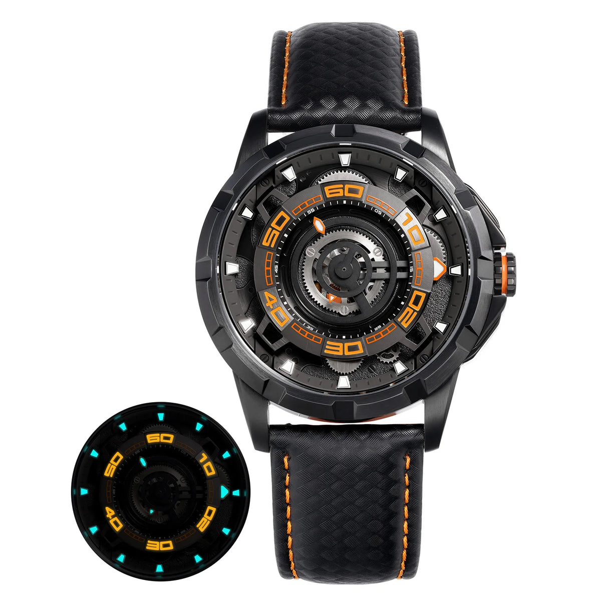 BERNY Automatic Skeleton Watch – MIYOTA 82S0, Sapphire, 5ATM, 3D Dial