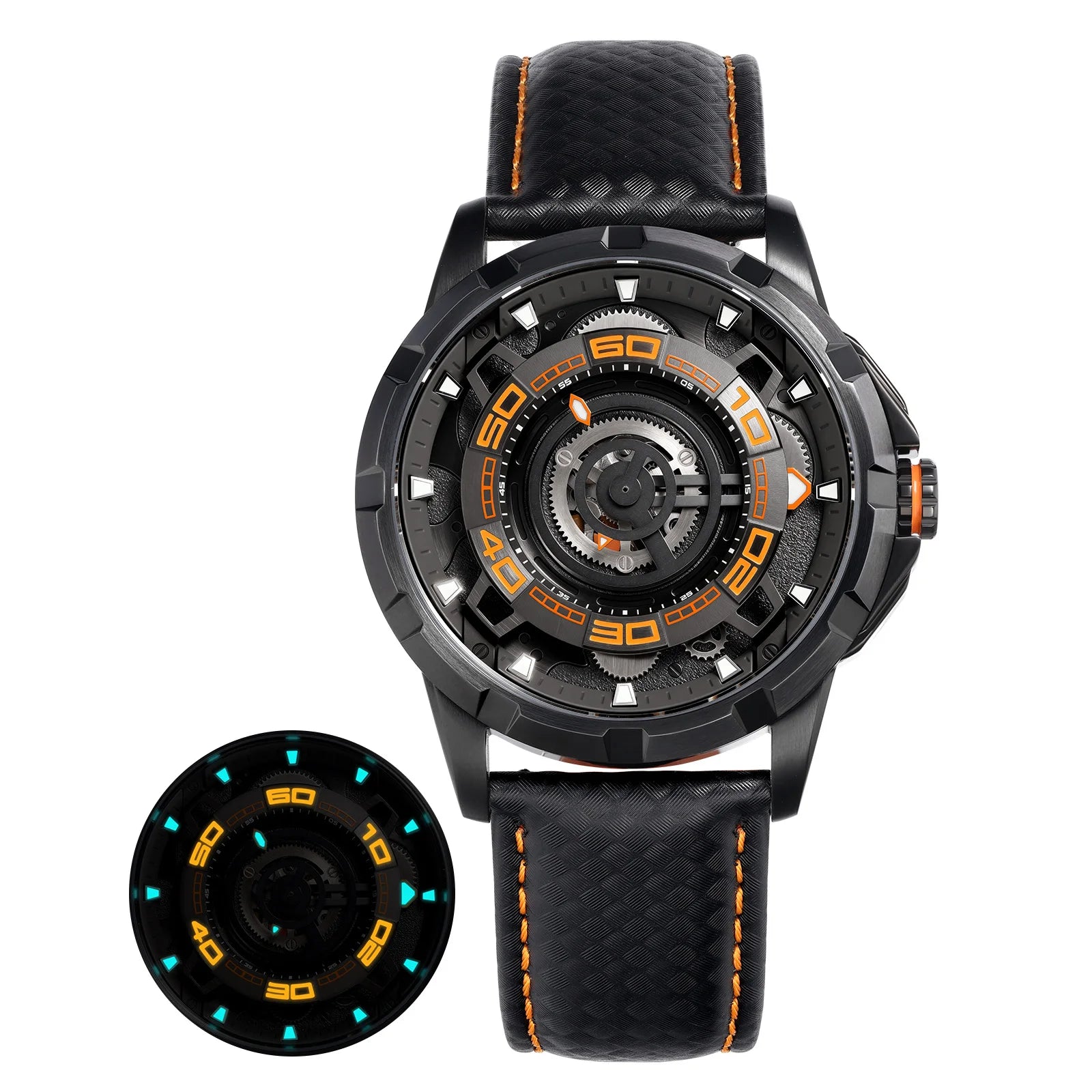 BERNY Automatic Skeleton Watch – MIYOTA 82S0, Sapphire, 5ATM, 3D Dial
