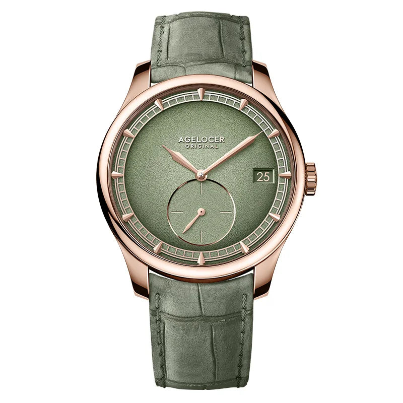AGELOCER Petite Seconde Automatic Watch – In-House Movement, Luxury Men's Timepiece