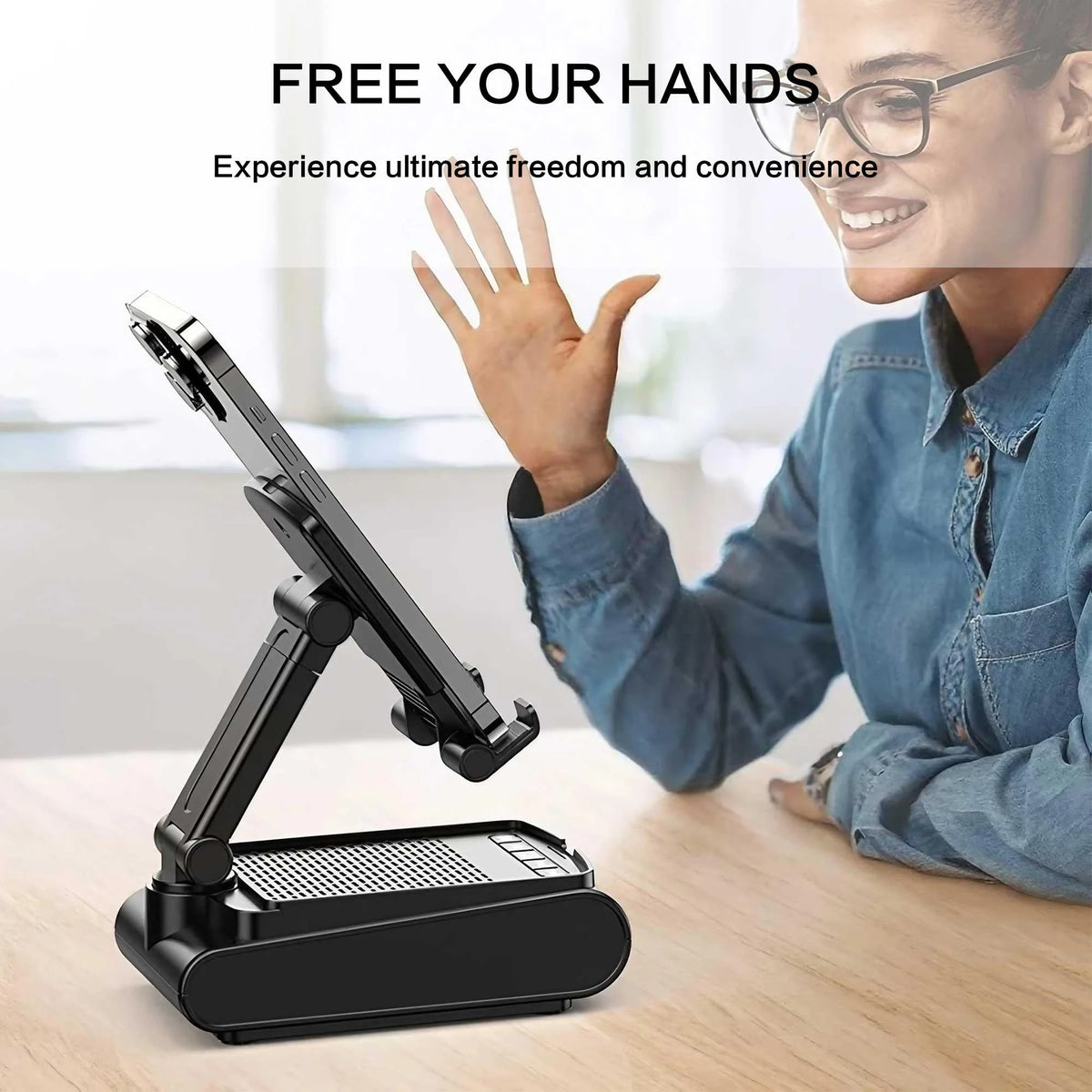 Wireless 5.1 Speaker & Phone Stand – 1500mAh