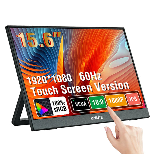 Anmite 15.6" Portable Touch Monitor – 1080P HDR, USB-C