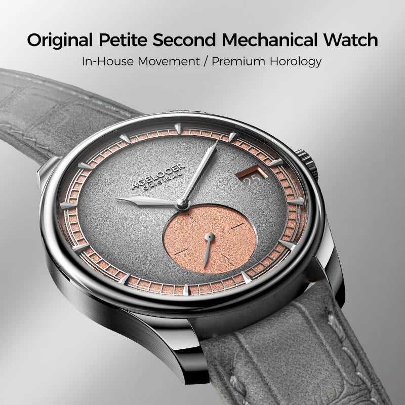 AGELOCER Petite Seconde Automatic Watch – In-House Movement, Luxury Men's Timepiece