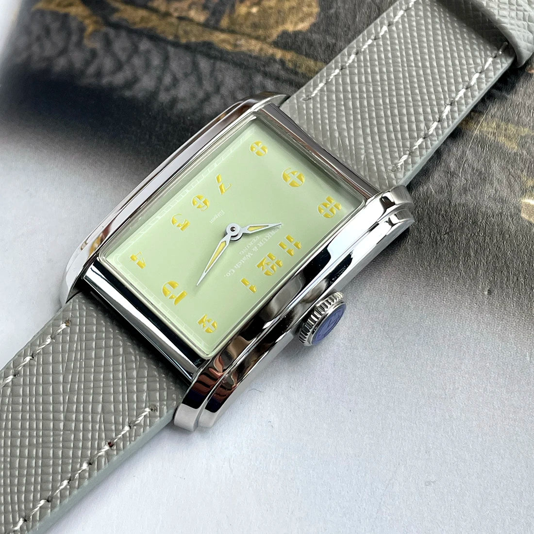 New MERKUR NH05 Rectangle Retro Casual Watch for Men Business Series Automatic Chorded Watch Relogio Sapphire Salmon Dial