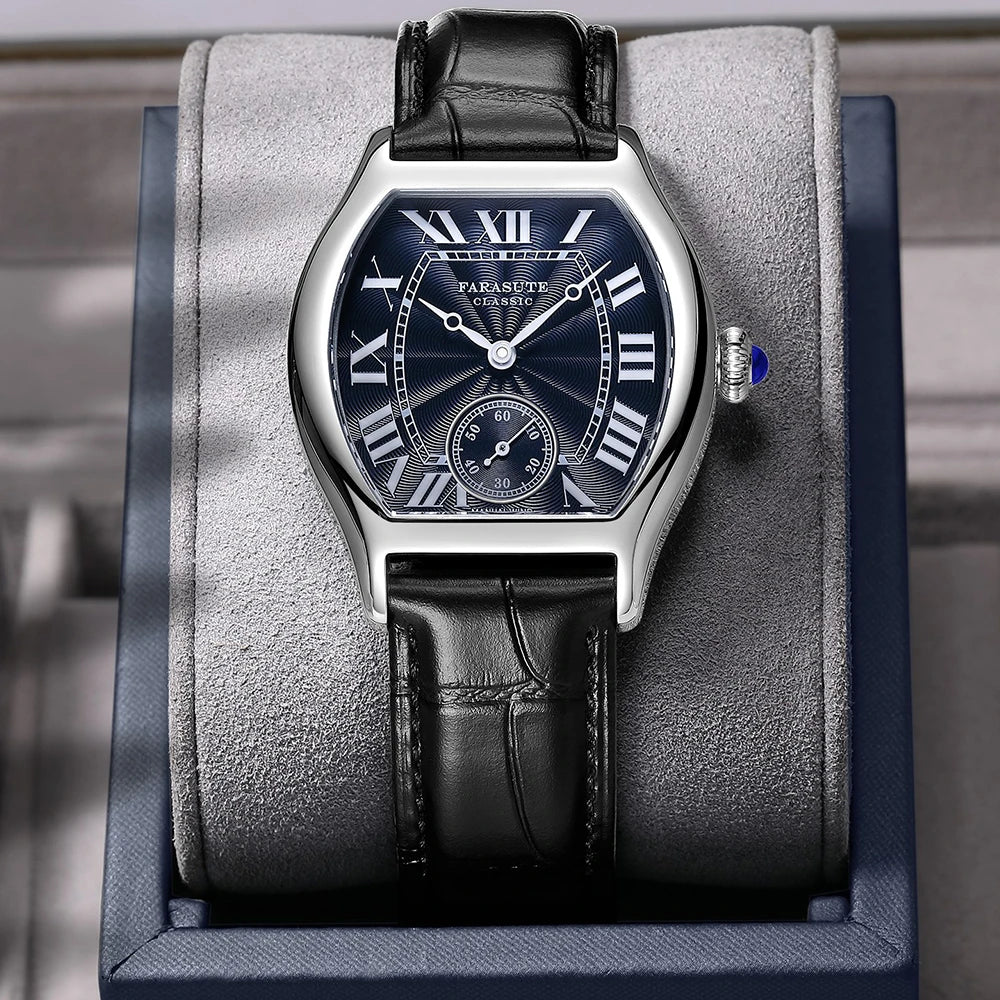 FARASUTE 36mm Hangzhou Retro Watch – Customised Manual Movement, Sapphire, 5 Bar