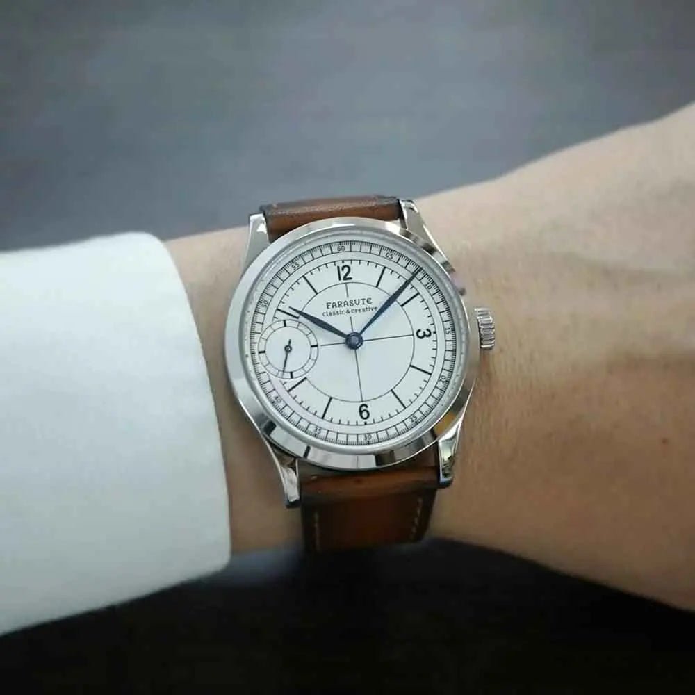 FARASUTE Luxury 40mm Manual Mechanical Watches Men Swiss ETA6497 Movement Business 3Bar Waterproof Sapphire Wristwatch Reloj