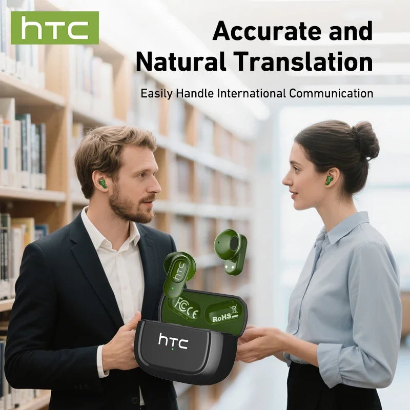 HTC NE51 – AI Translator TWS Earbuds, Ultralight
