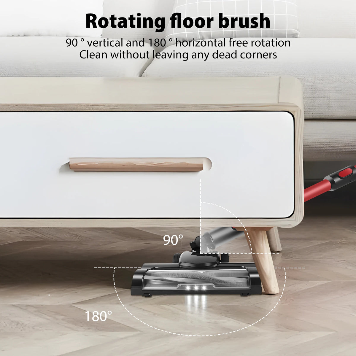 Cordless Stick Vacuum Cleaner | 17000PA 8-in-1 with LED Light