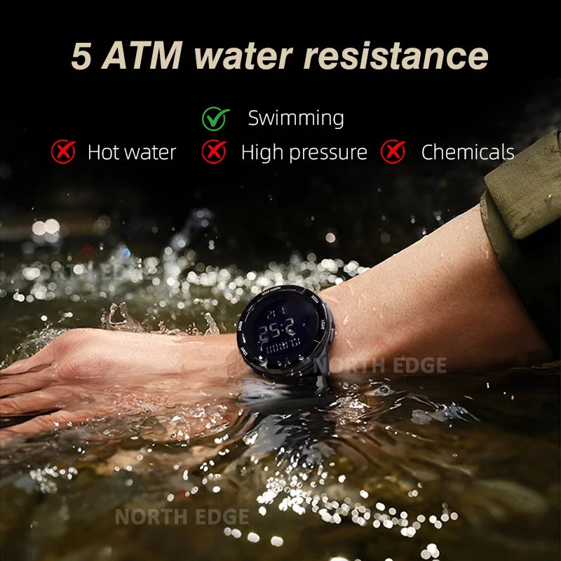 NORTH EDGE TERRAX Men’s Sport Watch – 50M Waterproof