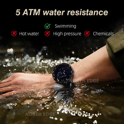 NORTH EDGE TERRAX Men’s Sport Watch – 50M Waterproof