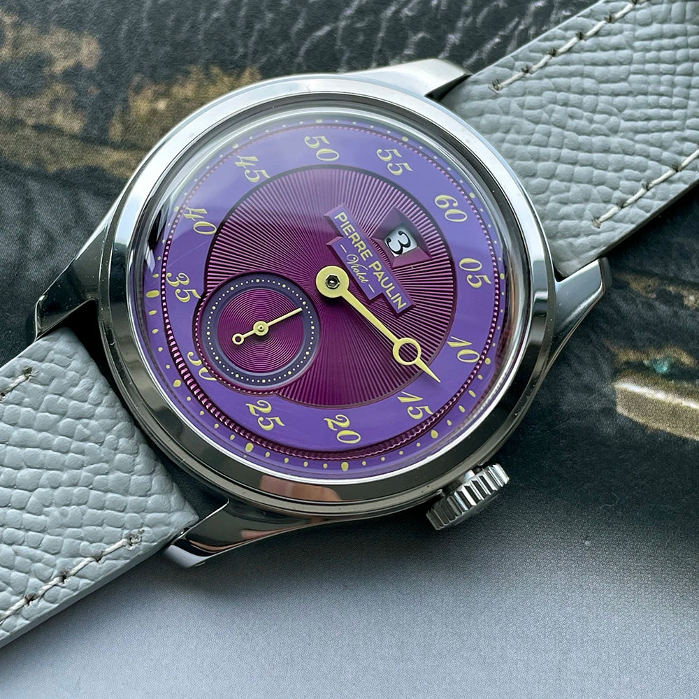 Pierre Paulin Jumping Hour Watch – Salmon Dial, ST17 Automatic, 38mm, Date