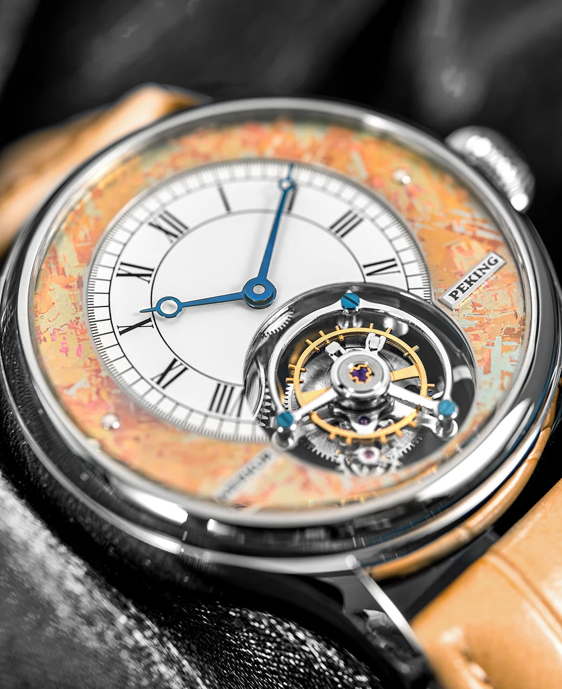 Merkur Tourbillon Mechanical Watch – Sapphire, High-Frequency