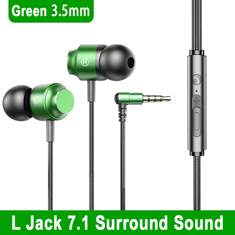 Wired Gaming Headset | HiFi Bass In-Ear Type-C & 3.5mm