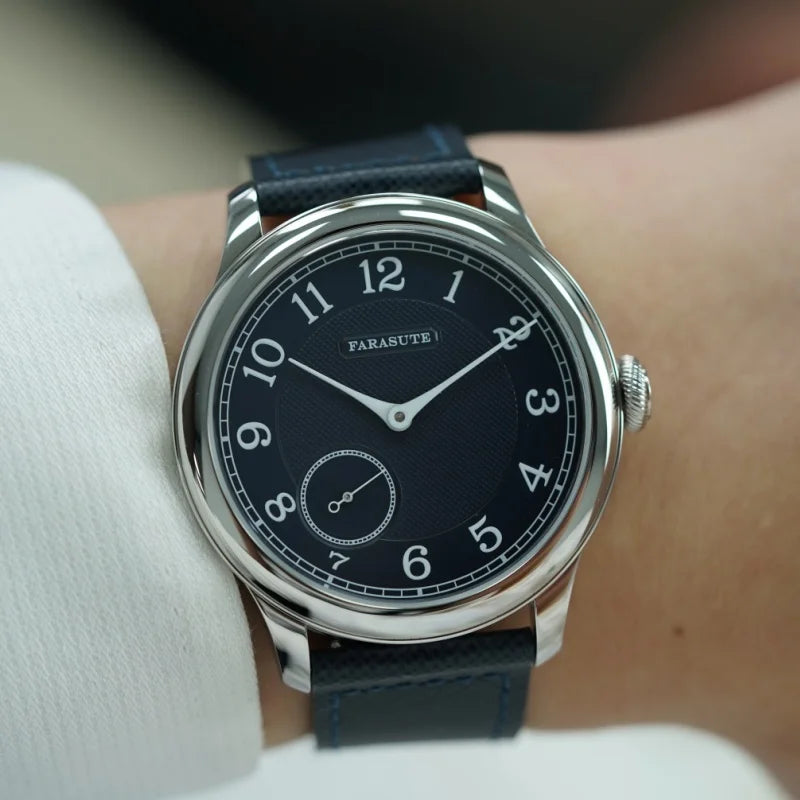 FARASUTE Salmon Dial Manual Mechanical Watch – St17 Movement, Vintage Bonklip Bracelet