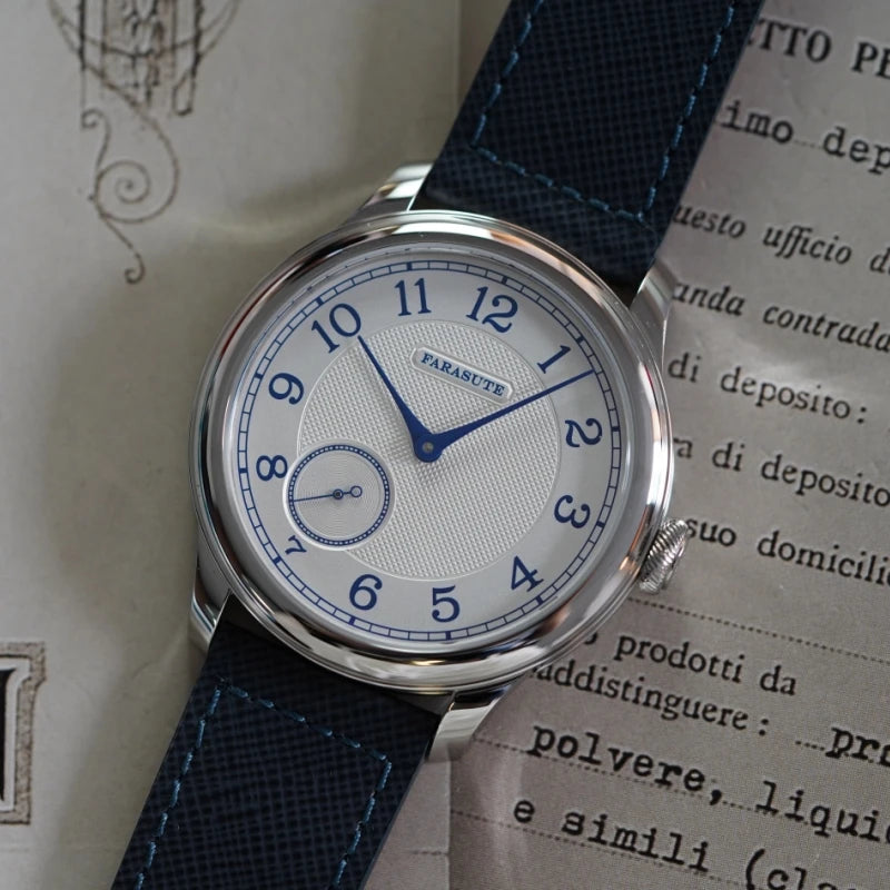 FARASUTE Salmon Dial Manual Mechanical Watch – St17 Movement, Vintage Bonklip Bracelet