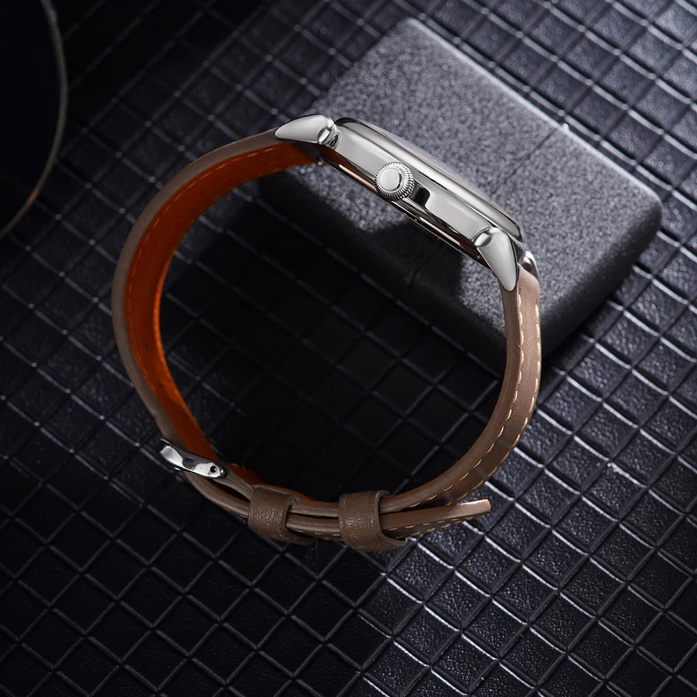 FARASUTE Retro 37mm Manual Swiss SW261 Mechanical Movement Watch For Men Casual 5Bar Waterproof Sapphire Wristwatch Reloj Hombre