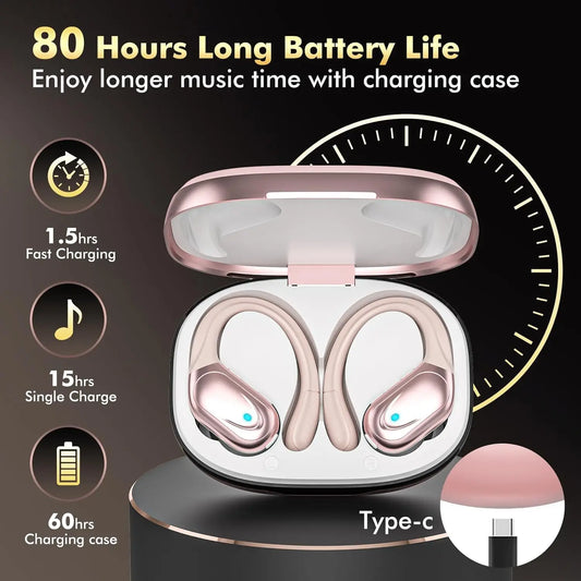 Wireless Sport Earbuds – 80H Battery, ANC & IPX7