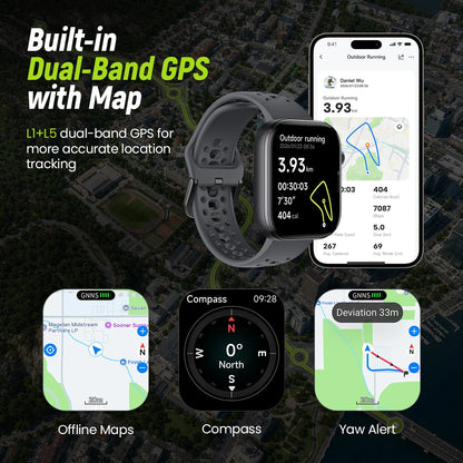 HAYLOU Watch Hyper | 1.97" AMOLED Dual-Band GPS Smartwatch