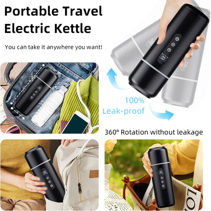 Portable Car Kettle 500ml – 12V/24V Heated Travel Mug, Adjustable Temperature