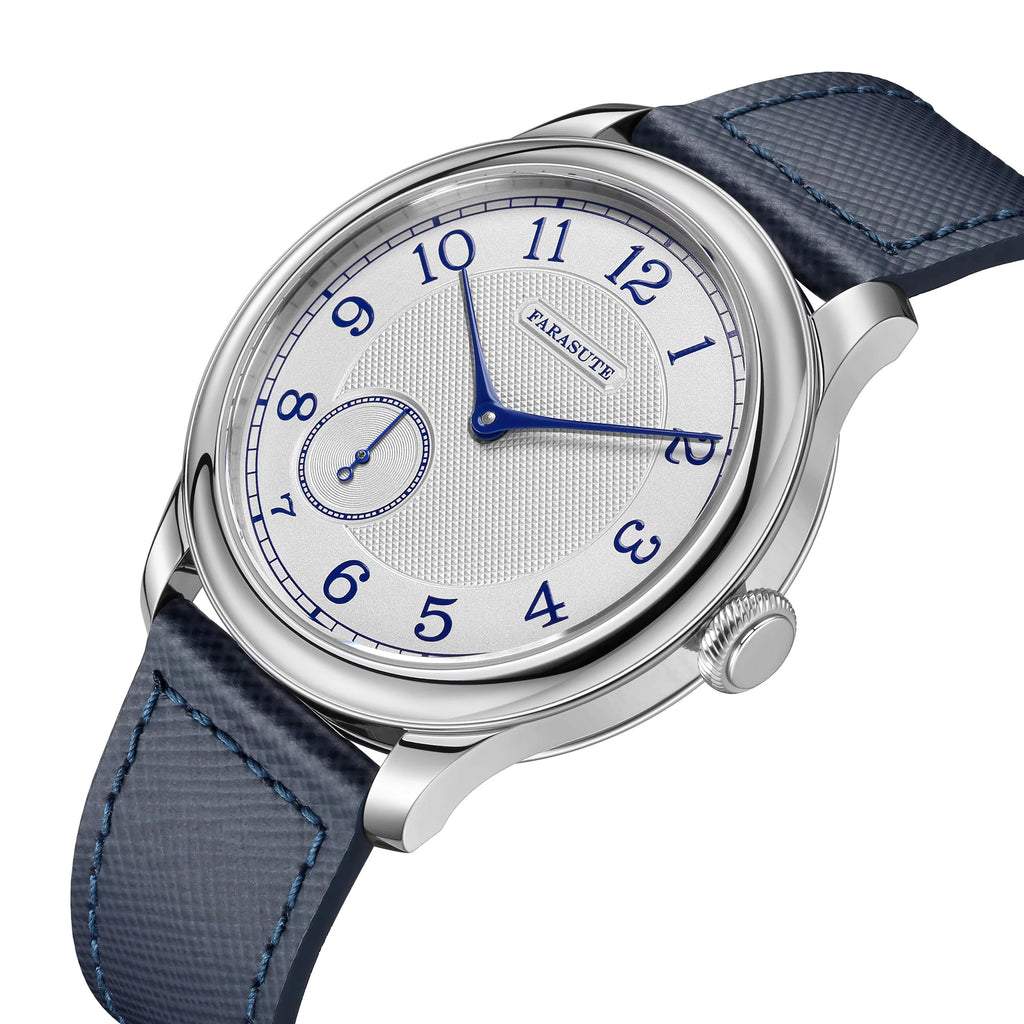 FARASUTE Salmon Dial Manual Mechanical Watch – St17 Movement, Vintage Bonklip Bracelet
