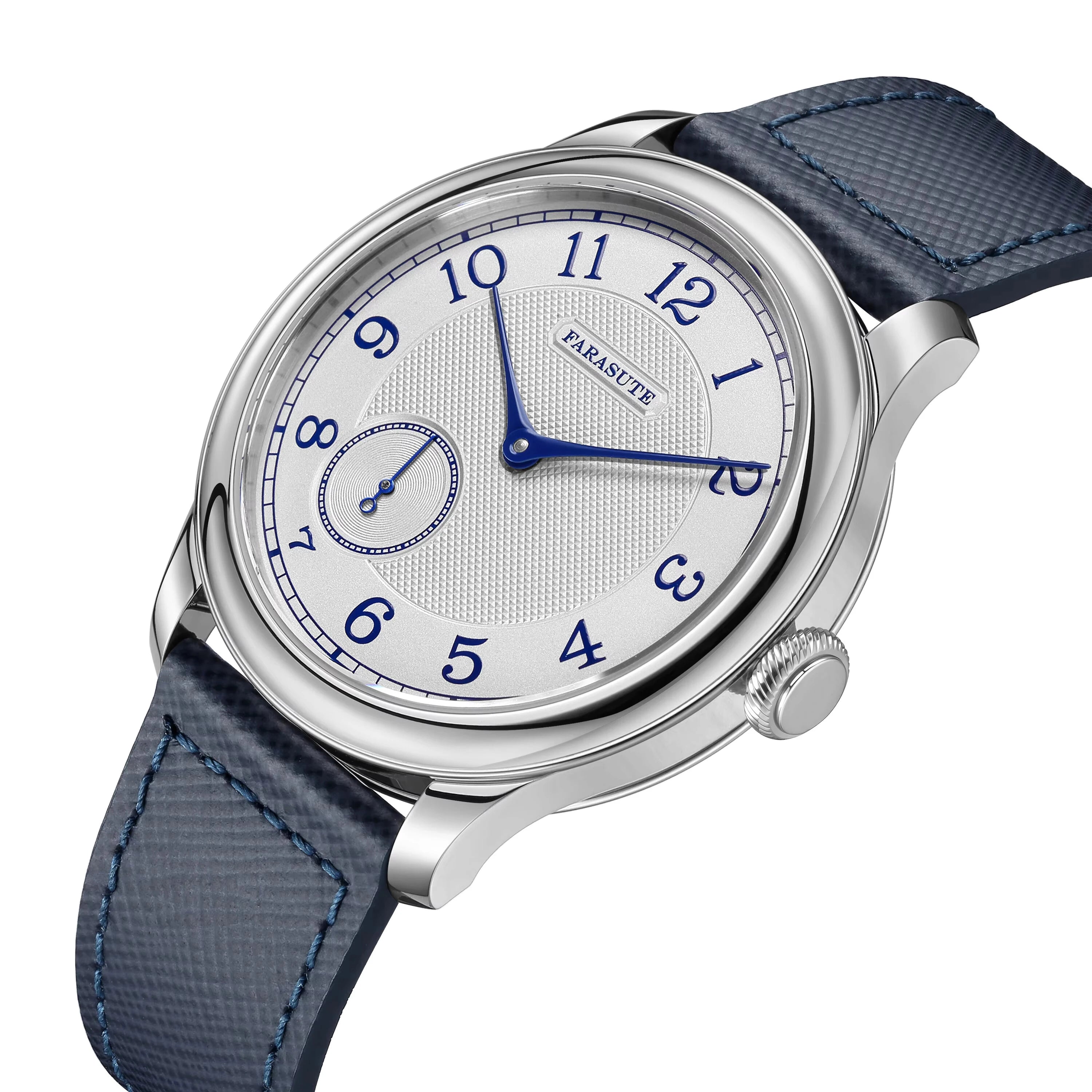 FARASUTE Salmon Dial Manual Mechanical Watch – St17 Movement, Vintage Bonklip Bracelet