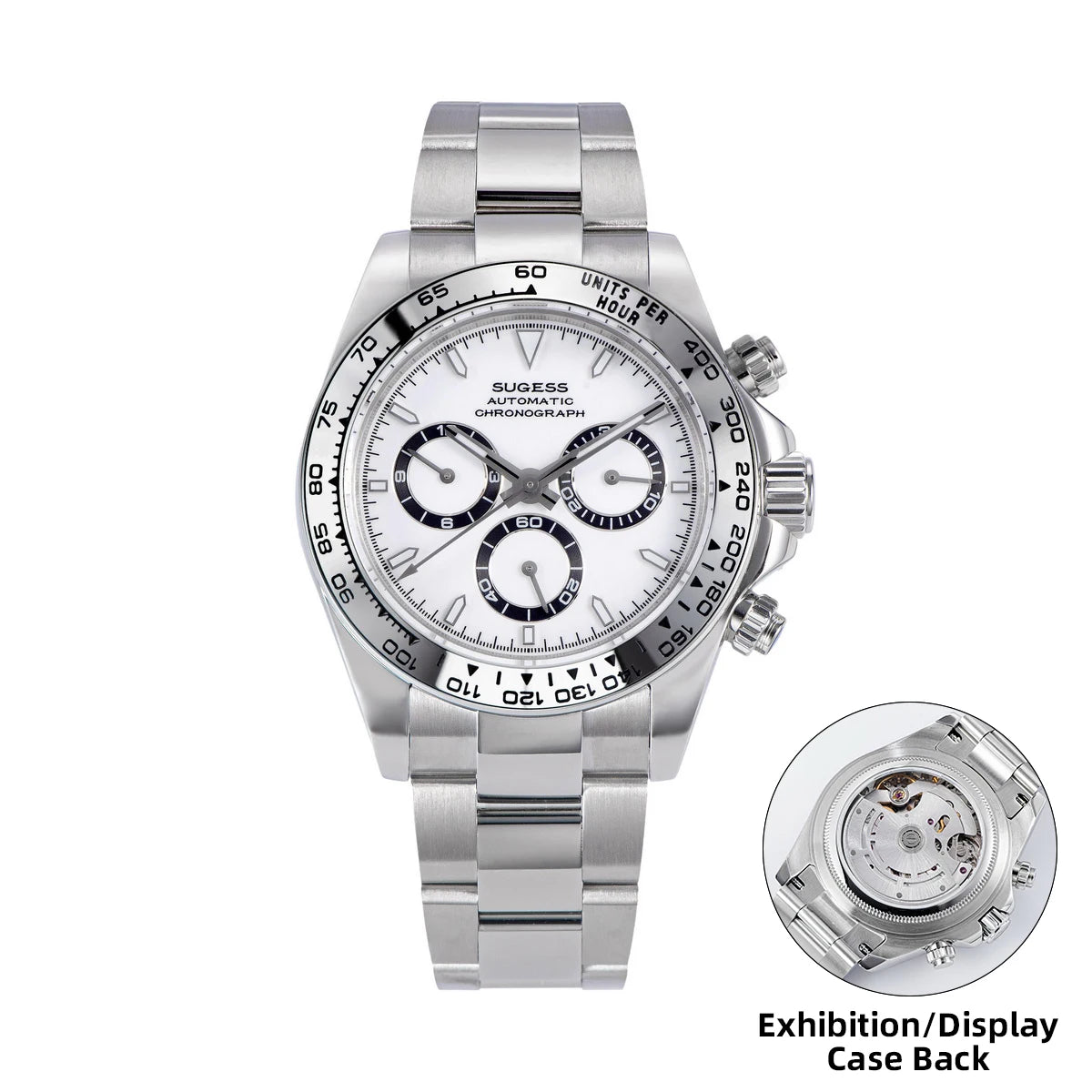 Sugess Panda Chronograph S418 – SL4801 Automatic, Ceramic Bezel, Sapphire
