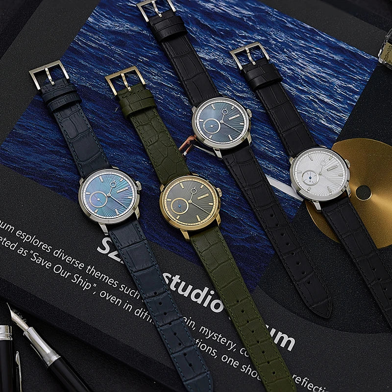 Baltany S4128 Micro-Rotor Automatic Watch – MOP Dial, Sapphire, Exhibition Caseback