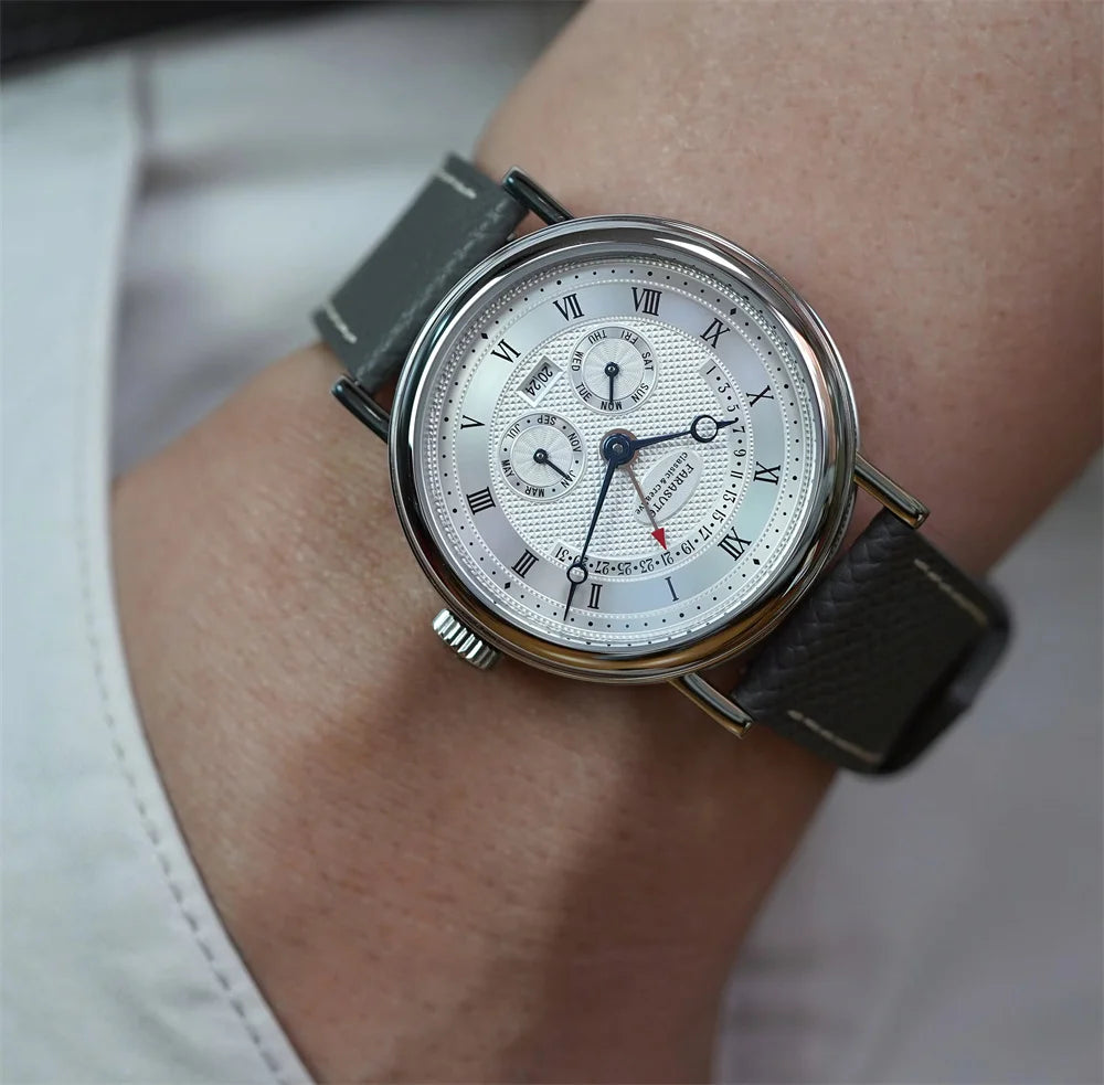 FARASUTE Automatic Calendar Watch – Seagull Movement, Sapphire, 38mm