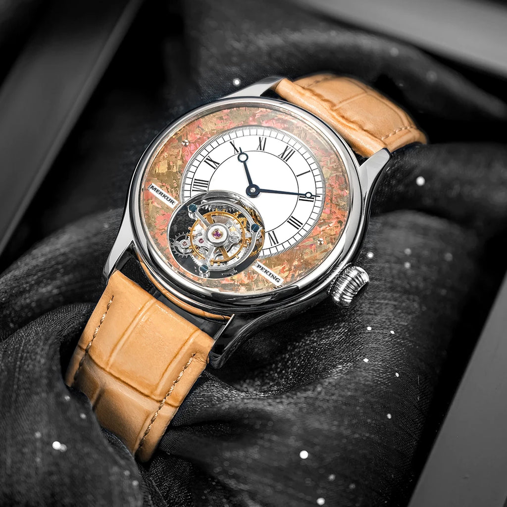 High-frequency Coaxial Merkur 100% Tourbillon Watch Men's Sapphire Watch For Men Mechanical Wristwatches Relogio Masculino