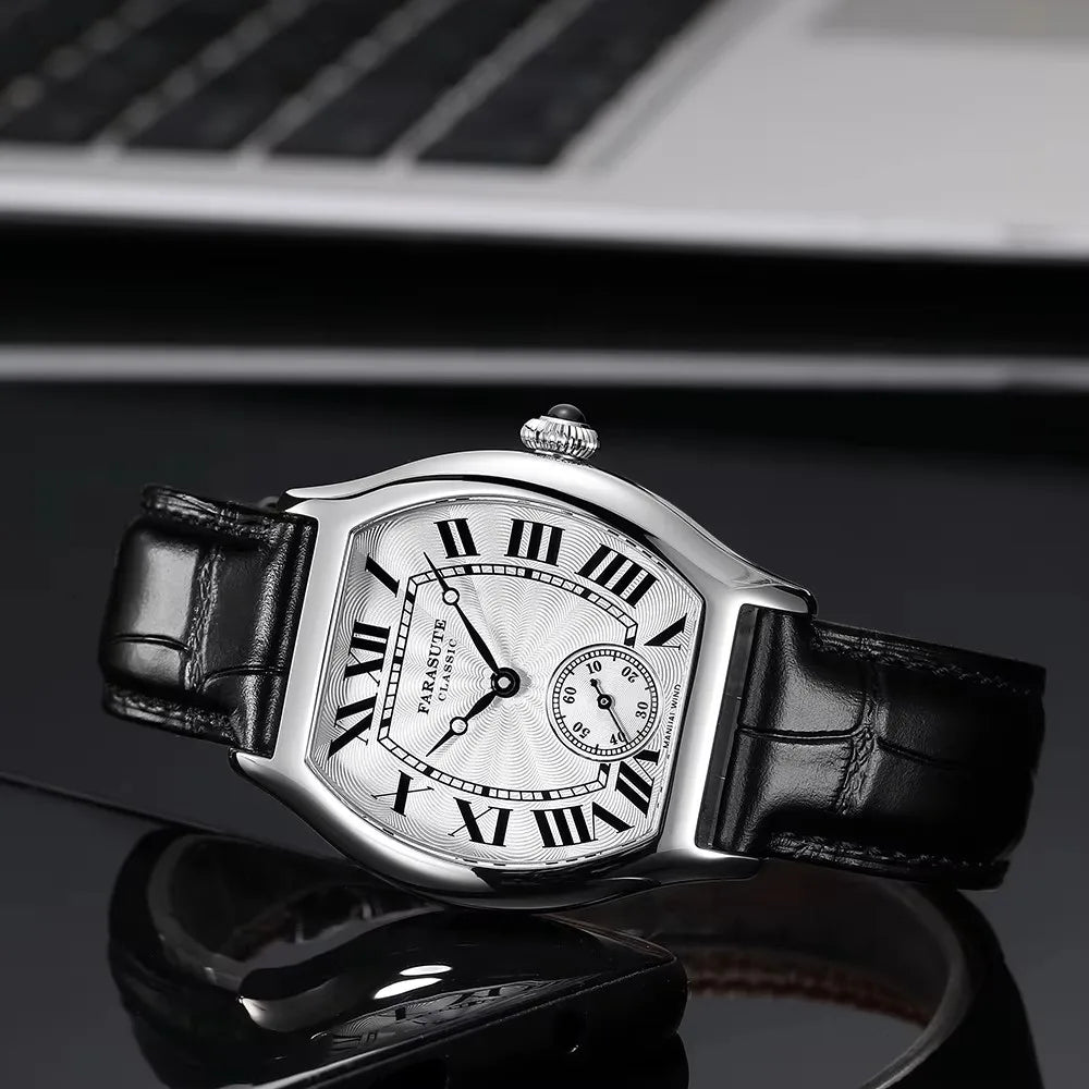 FARASUTE 36mm Hangzhou Retro Watch – Customised Manual Movement, Sapphire, 5 Bar