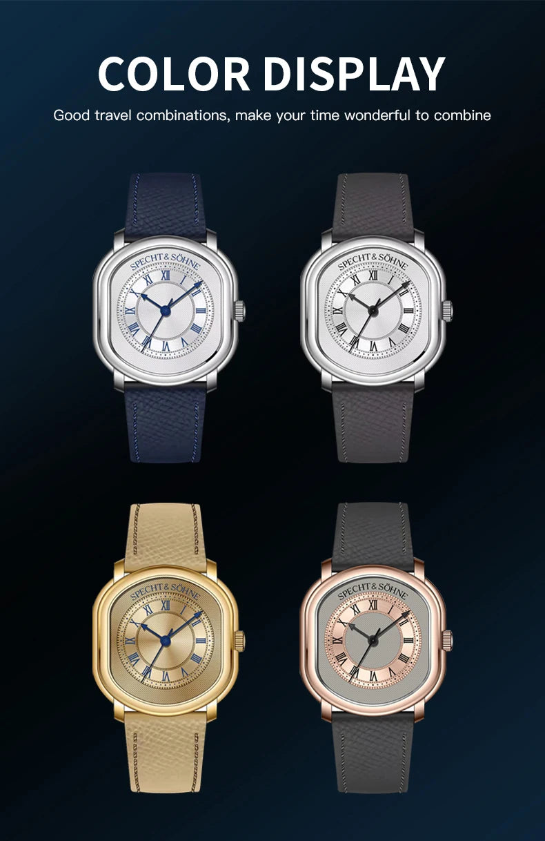 Specht & Söhne 2025 New 35MM Men's Watches Top brand Luxury Vintage Watch For Men Japan VH31 Movt Sapphire Crystal Waterproof